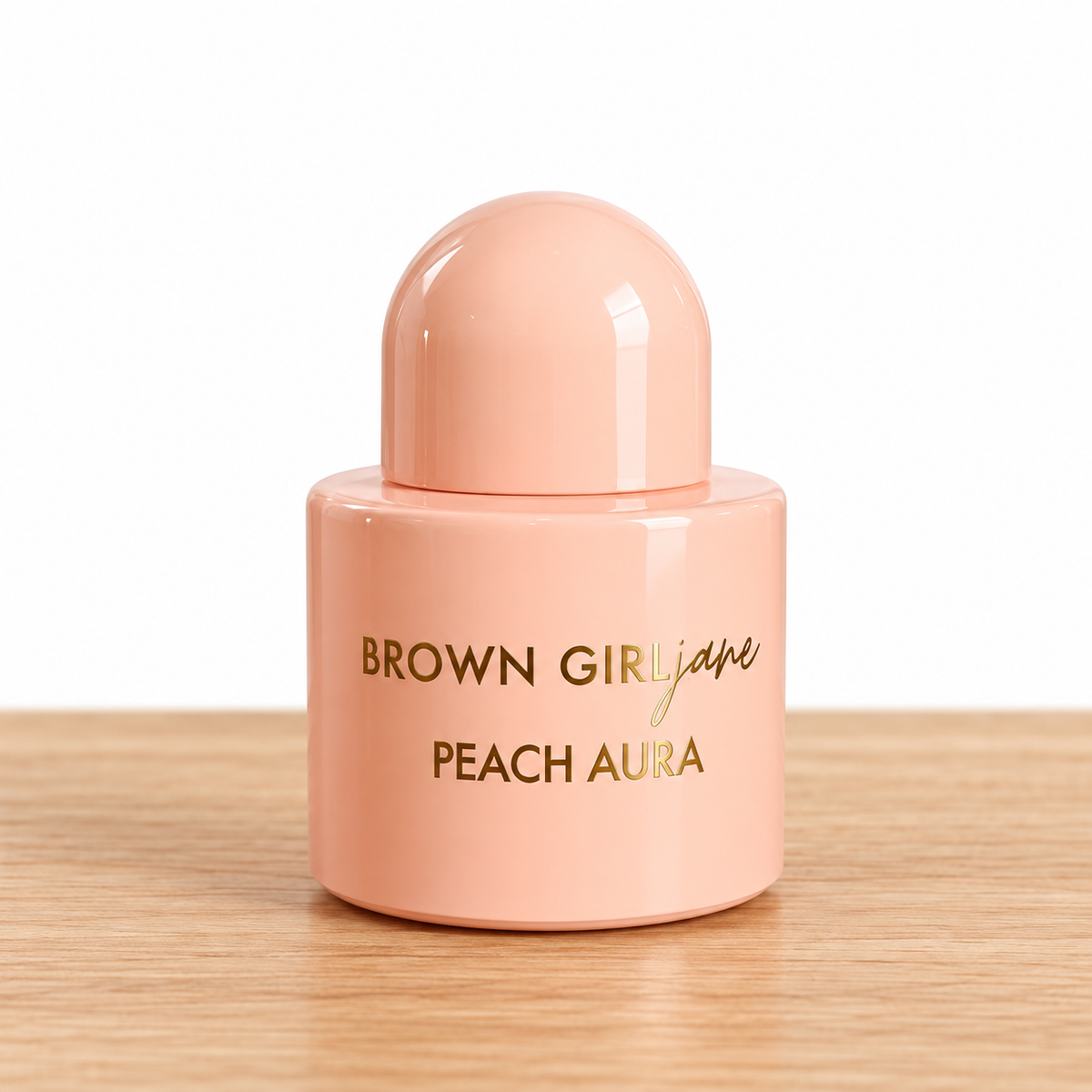 Peach Aura fragrance bottle; decants sold separately