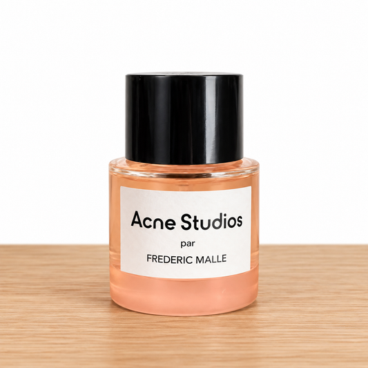 Acne Studios fragrance bottle; decants sold separately