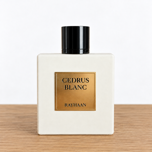 Cedrus Blanc fragrance bottle; decants sold separately