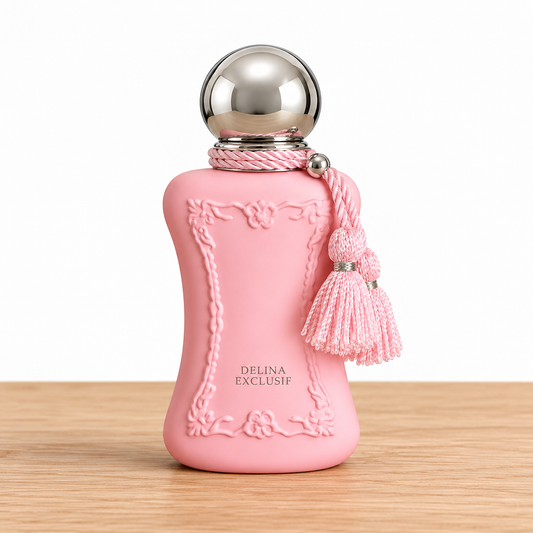 Delina Exclusif fragrance bottle; decants sold separately