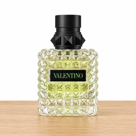 Donna Born in Roma, Greenstravaganza fragrance bottle; decants sold separately