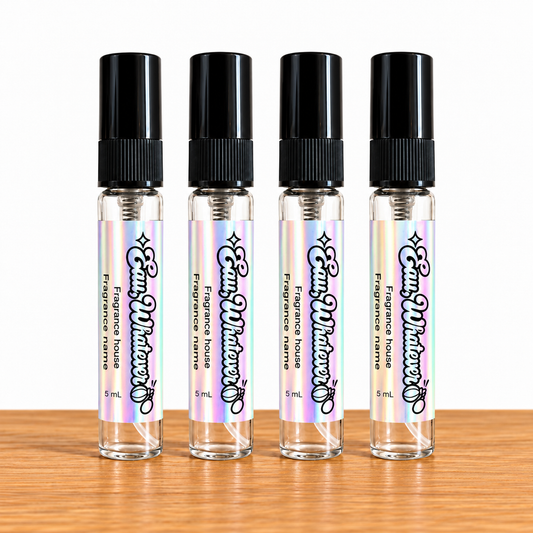 Four 5 mL labels