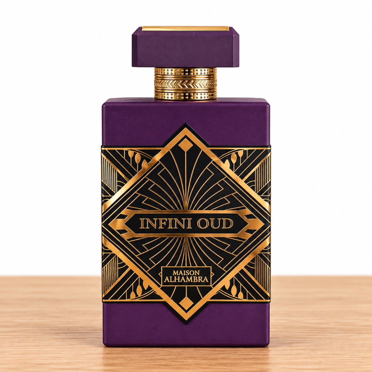Infini Oud (Rose) fragrance bottle; decants sold separately