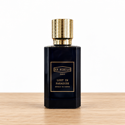 Lust in Paradise Extrait fragrance bottle; decants sold separately