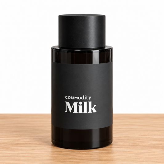 Milk fragrance bottle; decants sold separately