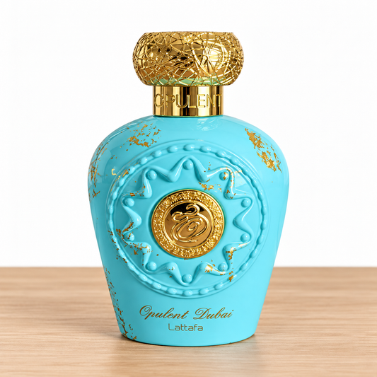 Opulent Dubai fragrance bottle; decants sold separately