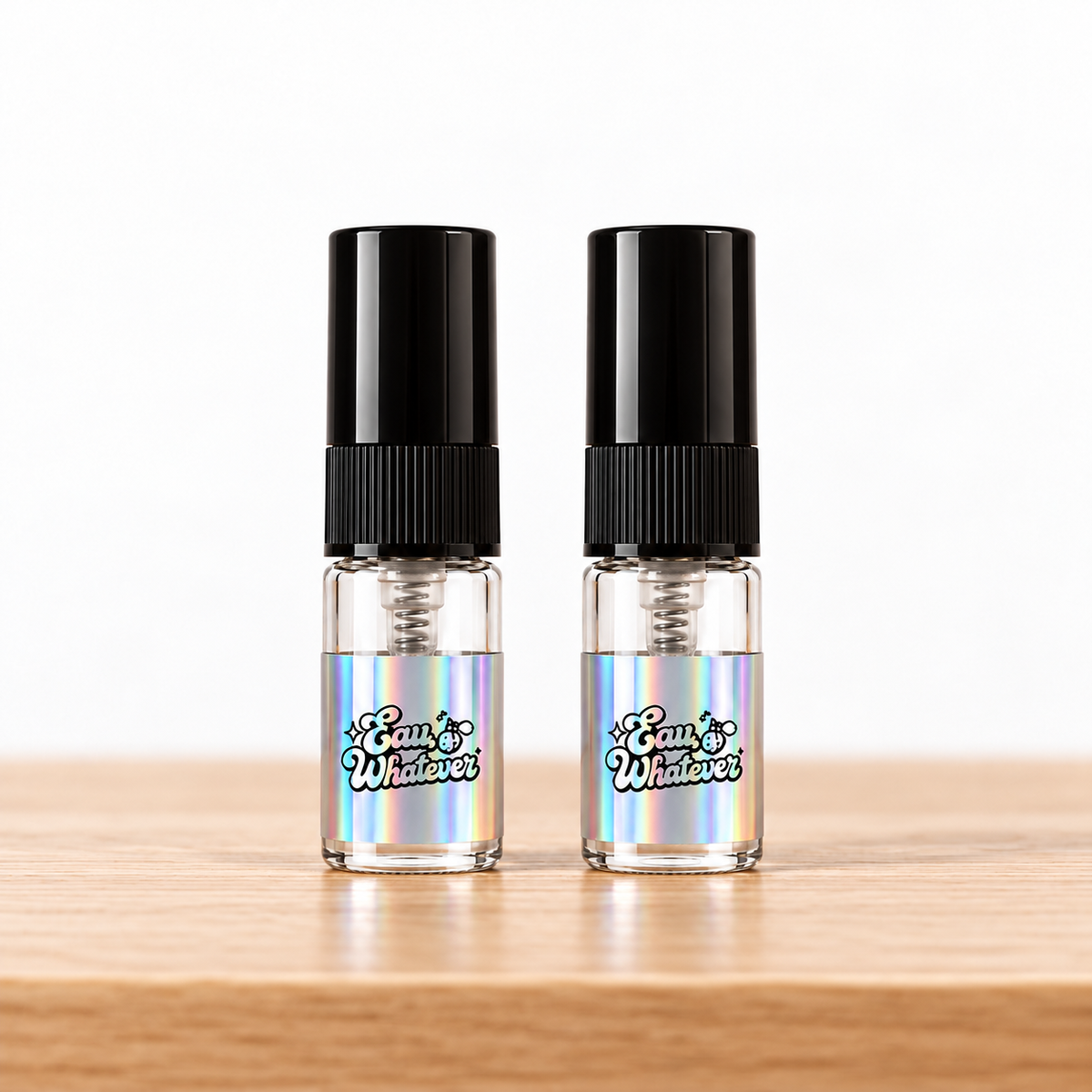 The Rare Affair discovery duo: two 2 mL Eau Whatever fragrance decants