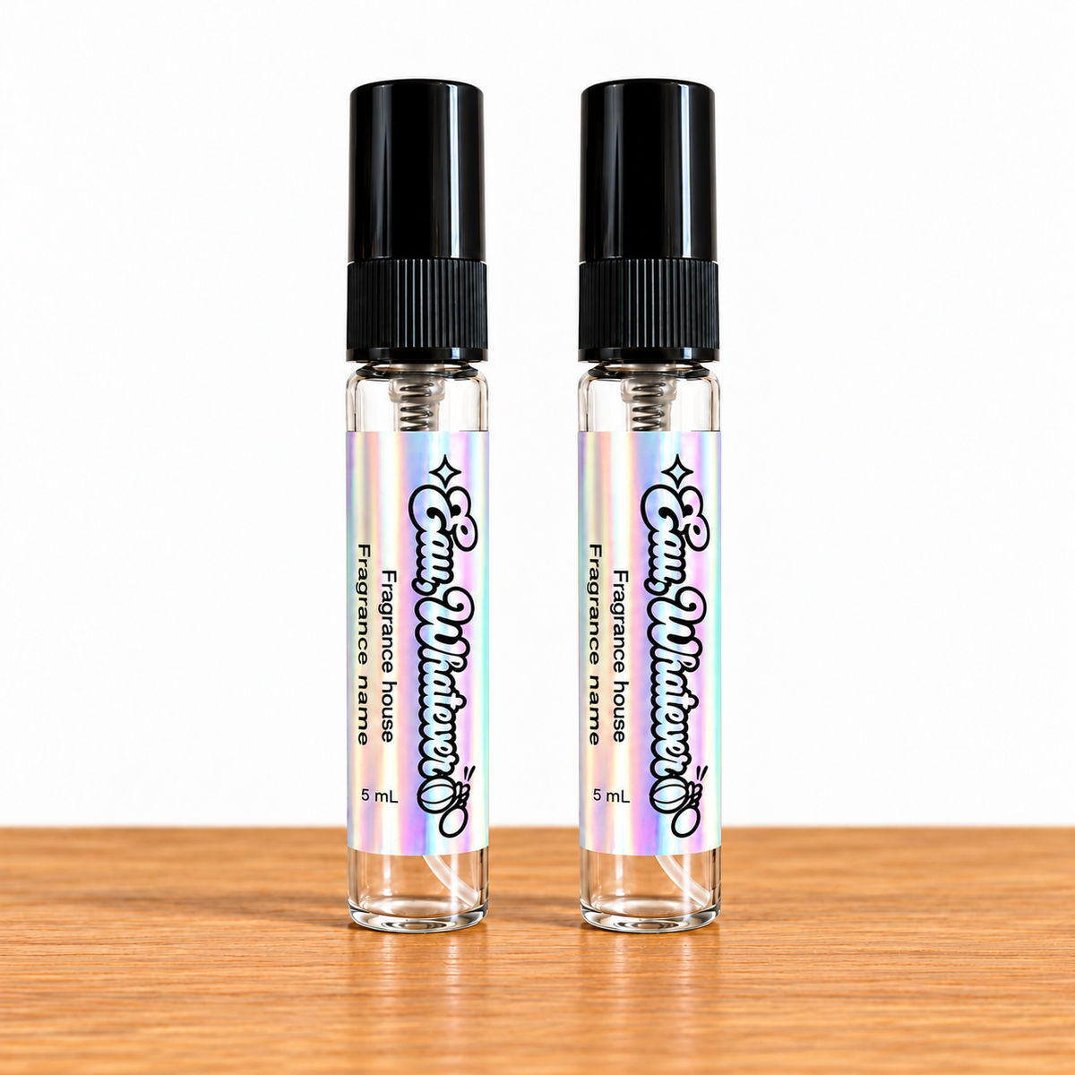 The Rare Affair discovery duo: two 5 mL Eau Whatever fragrance decants