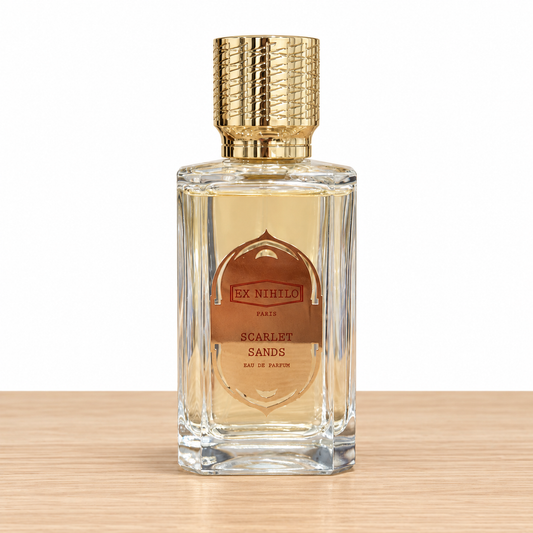 Scarlet Sands fragrance bottle; decants sold separately